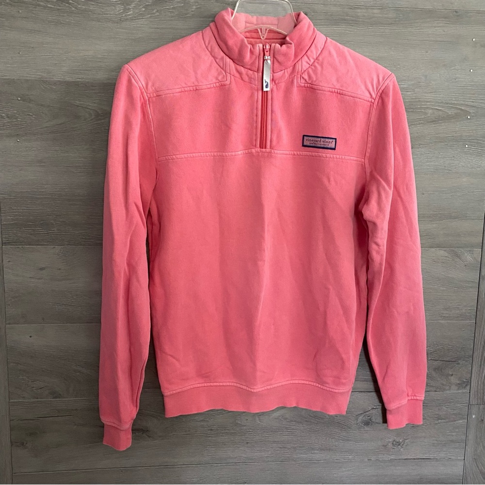 Vineyard Vines Pink Quarter-Zip Pullover Sweatshirt